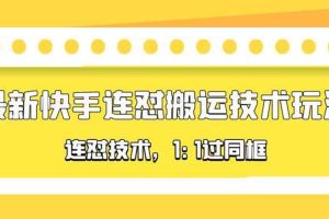 对外收费990的最新快手连怼搬运技术玩法，1:1过同框技术（4月10更新）