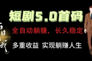 全自动元点短剧掘金分红项目，正规公司，管道收益无上限！轻松日入300+