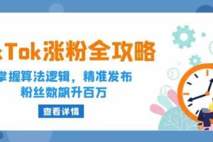 TikTok涨粉全攻略：掌握算法逻辑，精准发布，粉丝数飙升百万