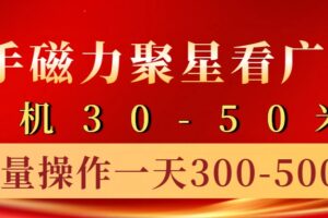 快手磁力聚星4.0实操玩法，单机30-50+10部手机一天三五张